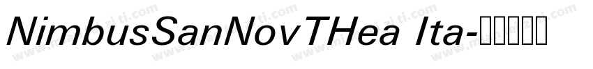 NimbusSanNovTHea Ita字体转换